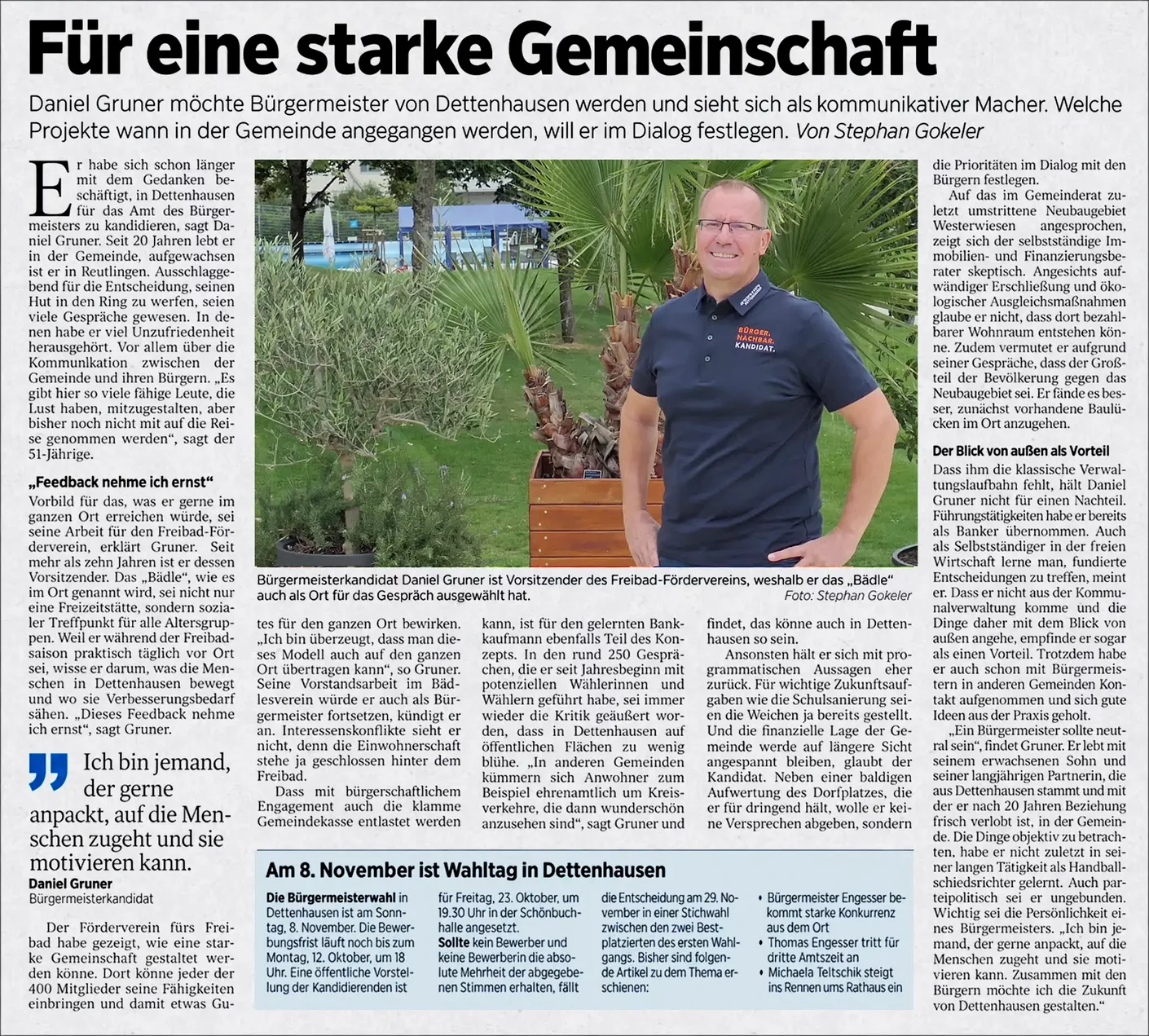 Für eine starke Gemeinschaft